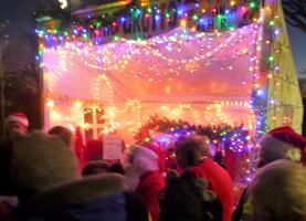 Santa's Grotto lit up