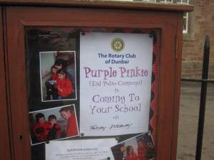 Purple Pinkie Days at Dunbar Primary schools