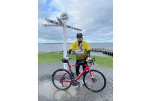 Stuart and his trusty bike