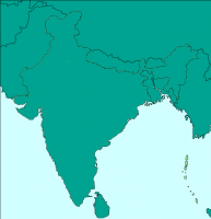 Outline map of Indian subcontinent