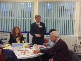 Co-founder Mike Welsh welcomes everyone to the inaugural meeting of the Satellite Club