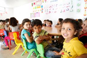 St Lukes School children looking forward to their Porridge.