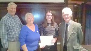 Jenny with Rotarians Jim, Margaret and George