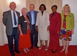 Our Zambian visitors with the Head Teacher of St Barts School and the Club sponsors