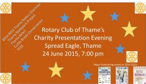 Charity Cheque Presentation 2014-2015