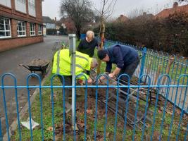 Tree planting at Beeches Community School