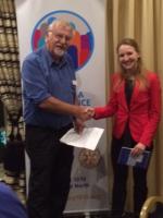 Veja was inducted by President Dave Gordon.