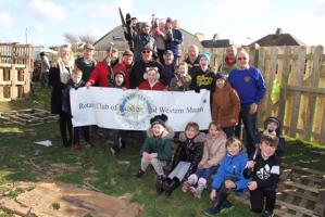 New fence for School's 'Isle of Play' Forest School area - Dec 2020