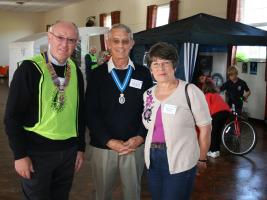President John Ward with the High Sheriff of Shropshire, John Abram, and his wife Chris