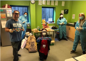 Volunteers at St. Vincent de Paul food bank