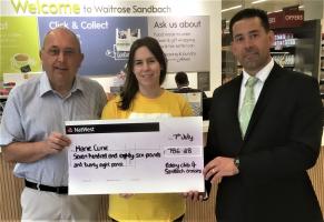 Waitrose played a major part in the Rotary fundraising for Marie Curie and also directly for the charity for whom I am also the local Ambassador. Arnnie Laing