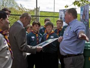 David Shaw, HRH, 12th Windsor Scouts & Fred King 1090 International Chairman