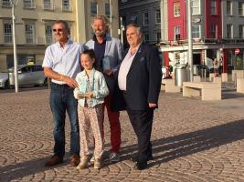 L-R: Nigel Dorey, Clara Ginnis, Charles Denton & Mike Le Conte (President, Rotary Club of Guernsey)