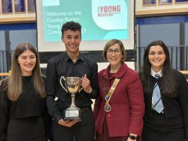 Young Vocalist winner Cameron Brown, and runners up Beth Rieu-Clarke (left) and Aisha Alalami (right)