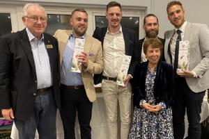 The winners Lever & Co with President Bernie Cotton