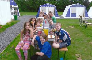 Young Carers at Camp with Rtn Ian Snelling