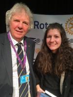 Esther with Allander Rotarian Ian Mills