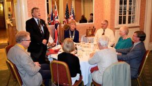 Tony Stevens Rotary Cavaliers President, thanking Sue Harris Pickering Rotary Club President's, for their hospitality at the recent joint meeting at Pickering, North Yorkshire.