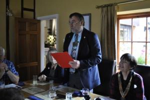 DG Chris with President Dorothy on his right, wife Brenda on the left...