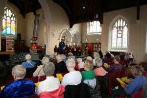 Woolsack Rotary President Mike Slocombe welcomes everyone