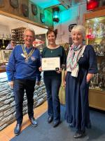 Sharon Westman receiving her PHF