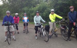 Cyclists on Rotary Ride from Dunfermline to Alloa raising funds for ProstateScotland 