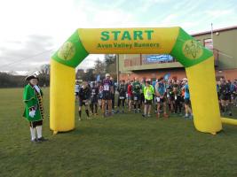 Runners lining up for the start