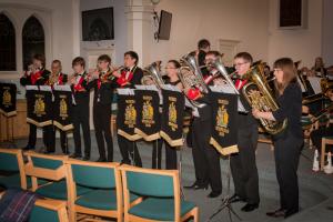 The horn and euphonium sections if full swing with the Lionel Richie hit “All Night Long”
Pic by Ray Spencer