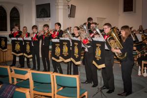 The horn and euphonium sections if full swing with the Lionel Richie hit “All Night Long”
Pic by Ray Spencer