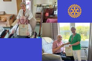 President Linda with honorary members Bill Hancock and John Wallis