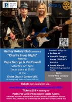 Papa George and Val Cowell 
Charity Blues night