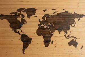 World on wood