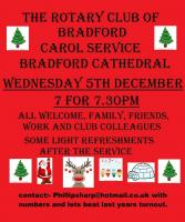 Carol service Wednesday 5th December 2018