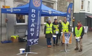 Wadebridge Rotary's Collection for Earthquake Appeal raises £2,500.