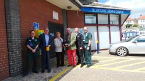 Presentation of ECG machine to Felixstowe Minor Injuries Clinic.