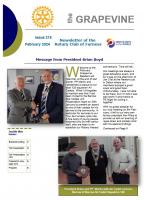 Front page of newsletter