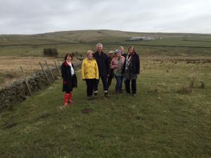 A walk on the wild side! L to R: Mary Wylie, June and Robin Richmond, Neil Dodgson, Judith Evans, Graham Evans and Elaine Dodson enjoying the wilds of Lancashire 