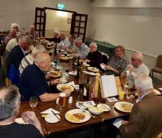 meal with our  guest speaker before his presentation 