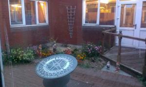 Hospital Garden & CROCUSES by the entrance