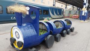 Rail engine planters