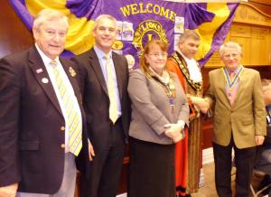 Derek Rutter. Secretary March Lions.
Steve Barclay. M.P. for North East Cambridgeshire
Ruth Martin. President March Lions
Rob Skoulding. Mayor of March
Christopher Bishop. President Rotary Club of March