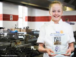 A Leftwich pupil hard at work in the kitchens