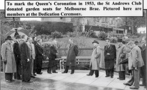 Rotary members photo with benches