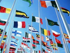 International Flags Flying