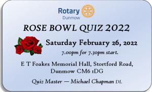 Dunmow Rotary Rose Bowl Quiz