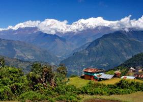 View of the Lamjung area of Nepal