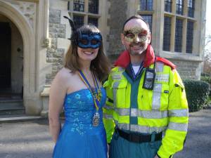 President Caroline going to the Ball, with Jonathan Glover from Swift Medics