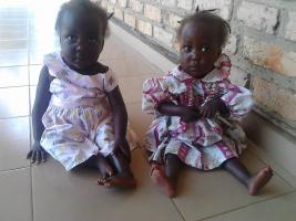 Florence and Tereza. Twin girls saved by the Charity and now thriving.