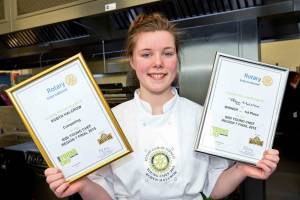 Robyn with her certificates