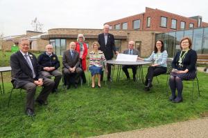 Rotarians and Hospice staff